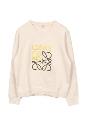 Loewe Pre-Owned Anagram embroidery sweatshirt - Neutrals