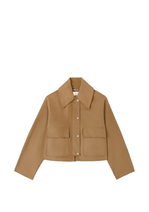 GANNI flap-pocket jacket - Neutrals