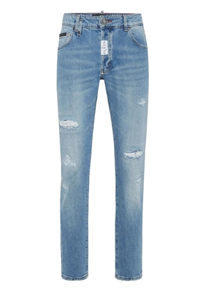 Philipp Plein distressed skinny jeans - Blue