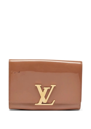 Louis Vuitton Pre-Owned medium patent-leather clutch bag - Neutrals