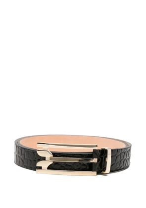 Victoria Beckham Dorian croc-embossed belt - Black