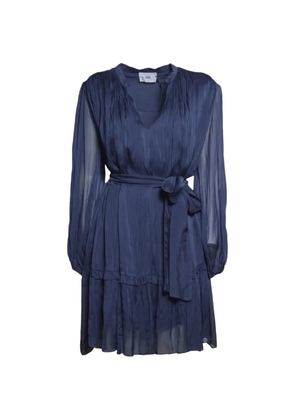 SOLOTRE ruffled mini dress - Blue