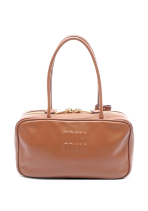 Miu Miu Pre-Owned 2010s Bow leather shoulder bag - Brown