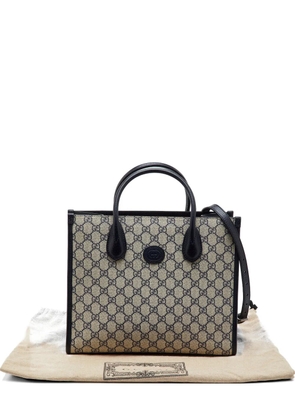 Gucci Pre-Owned GG Supreme leather-trim tote bag - Neutrals