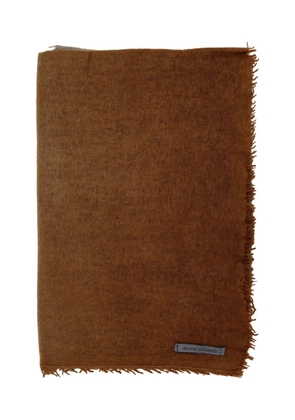 Denis Colomb frayed-edge scarf - Brown