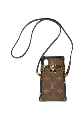 Louis Vuitton Pre-Owned monogram canvas Eye Trunk iPhone X case - Brown