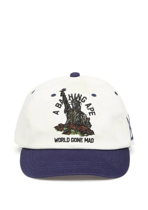 A BATHING APE® embroidered cap - White