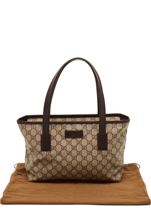 Gucci Pre-Owned GG Supreme leather-trim tote bag - Neutrals