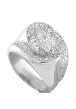 LB Exclusive diamond curved ring - Silver