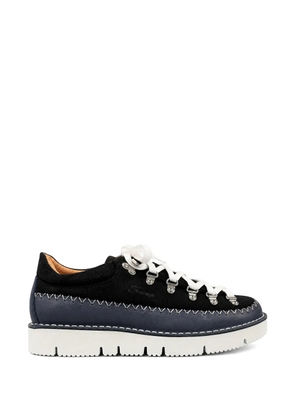 Fracap contrast-stitch lace-up boots - Black