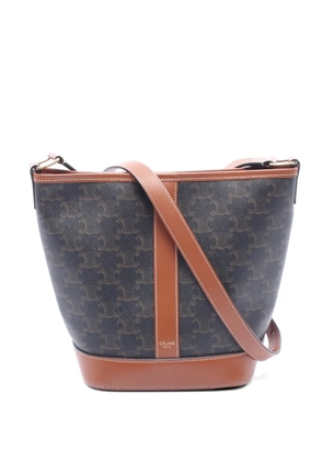 Celine Pre-Owned Triomphe bucket shoulder bag - Black