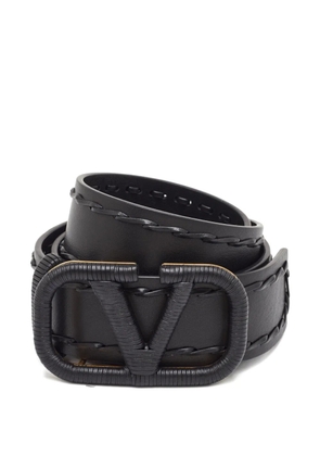 Valentino Garavani Pre-Owned VLogo whipstitch belt - Black