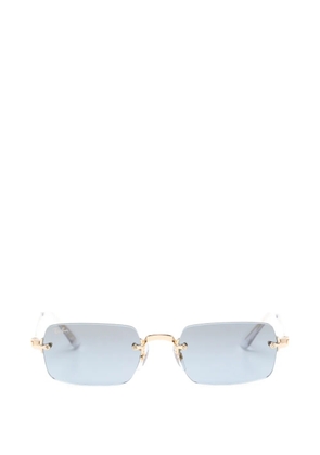 Ray-Ban x A$AP ROCKY rimless rectangle-frame sunglasses - Gold