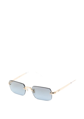 Ray-Ban x A$AP ROCKY rimless rectangle-frame sunglasses - Gold