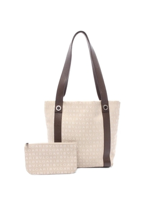 Bvlgari Pre-Owned 2000s Logomania canvas tote bag - Neutrals