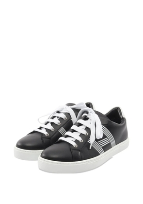 Hermès Pre-Owned 2010s Avantage leather sneakers - Black