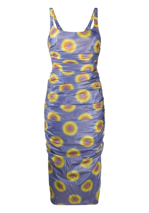 Maisie Wilen ruched gradient polka dot dress - Purple