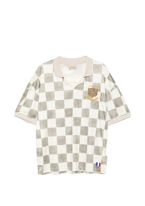 RETERNITY L'Atelier De La Rue checkerboard-print T-shirt - Neutrals
