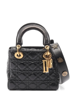 Christian Dior Pre-Owned 2010s small Lady Dior Cannage tote bag - Black