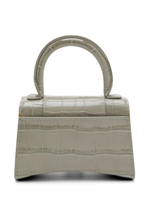 Balenciaga Pre-Owned Hourglass croc-embossed shoulder bag - Grey