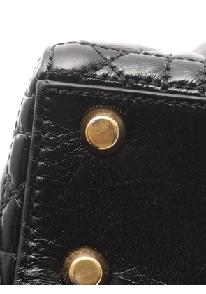 Christian Dior Pre-Owned 2010s small Lady Dior Cannage tote bag - Black