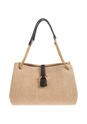 Ferragamo Gancini woven tote bag - Neutrals