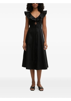 TWINSET ruffled cut-out midi dress - Black