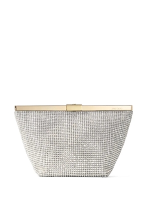 Jimmy Choo Ganache crystal-embellished clutch bag - Silver