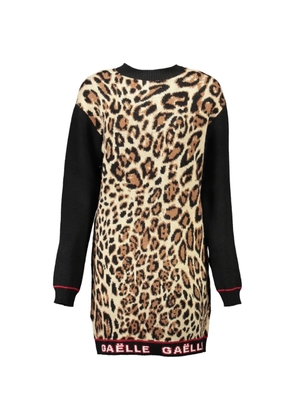 Gaelle leopard-print knitted dress - Neutrals