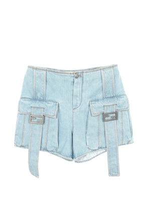 Fendi Pre-Owned 2010s FF light blue cargo pants