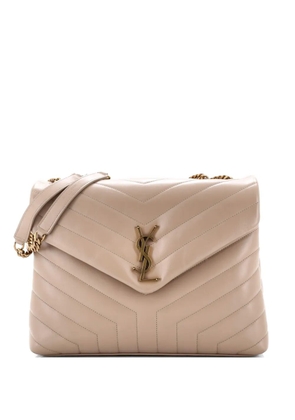 Saint Laurent Pre-Owned Loulou Matelasse Chevron Leather Medium shoulder bag - Neutrals