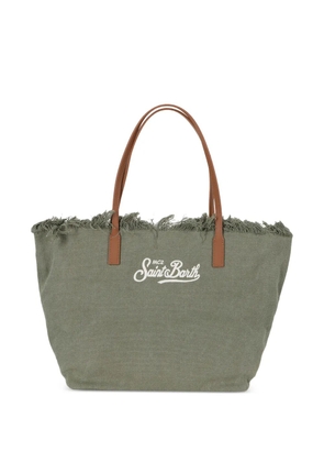 MC2 Saint Barth City fringed canvas tote bag - Green
