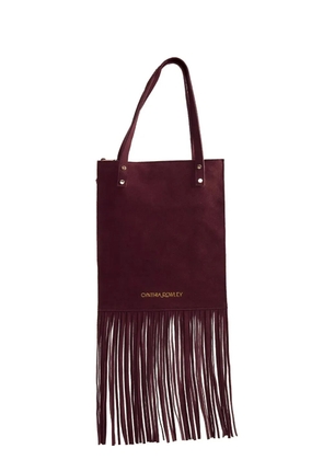 Cynthia Rowley Felicity fringe suede tote bag - Red