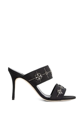 Manolo Blahnik Ralota crystal-embellished sandals - Black