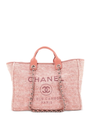 CHANEL Pre-Owned Deauville Raffia with Glitter Detail Medium tote bag - Pink
