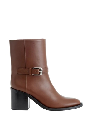 Burberry buckle-detail leather ankle boots - Brown