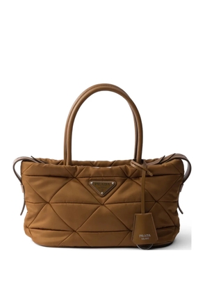 Prada padded Re-Nylon medium tote bag - Brown