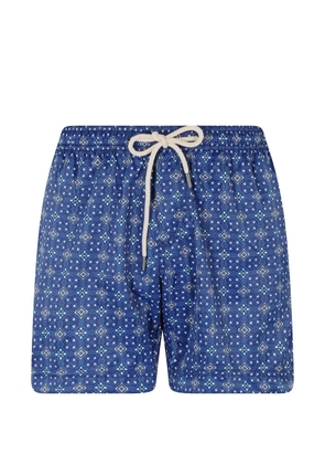 PENINSULA SWIMWEAR Capresa patterned drawstring-fastening swim shorts - Blue
