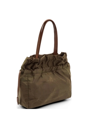 Prada Pre-Owned Canapa-logo drawstring tote bag - Green