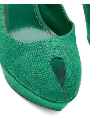 Sergio Rossi platform peep-toe sandals - Green