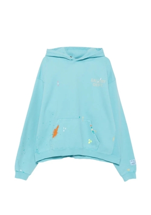 GALLERY DEPT. paint-splatter logo-print hoodie - Blue