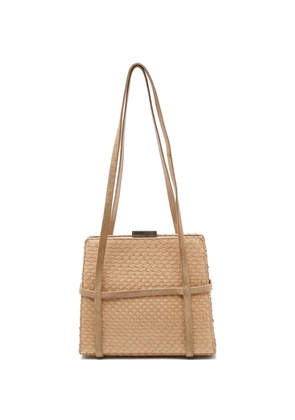 Bally Watersnake leather shoulder bag - Neutrals