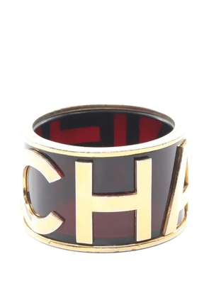 CHANEL Pre-Owned 1986-1988 logo-lettering bangle - Gold