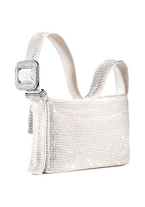 Benedetta Bruzziches crystal-embellished buckle-detail shoulder bag - Silver