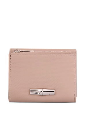 Longchamp Le Roseau leather wallet - Pink