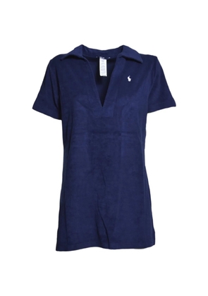 Polo Ralph Lauren logo-embroidered mini dress - Blue