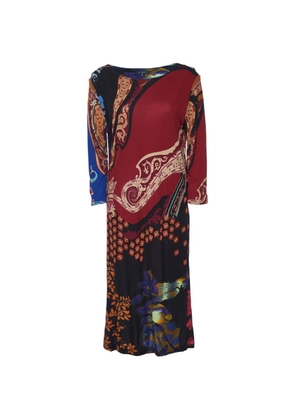 Etro Pre-Owned georgette paisley-print dress - Red