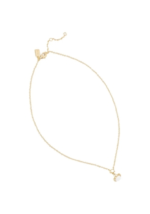 Coach pearl-pendant crystal-embellished necklace - Gold