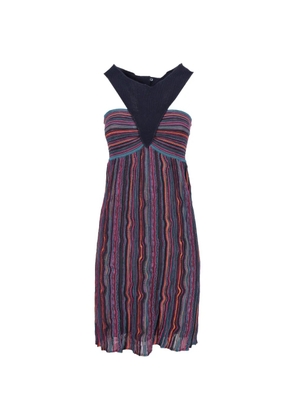 M Missoni Vintage striped halterneck dress - Blue