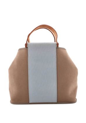Hermès Pre-Owned Cabag Handbag Toile and Leather 32 tote bag - Blue